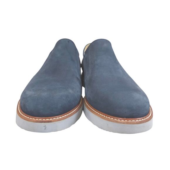 Samuel Hubbard Mens Navy Blue Suede Slip On Casual Shoes Size 9.5 Missing Insole - Picture 3 of 14